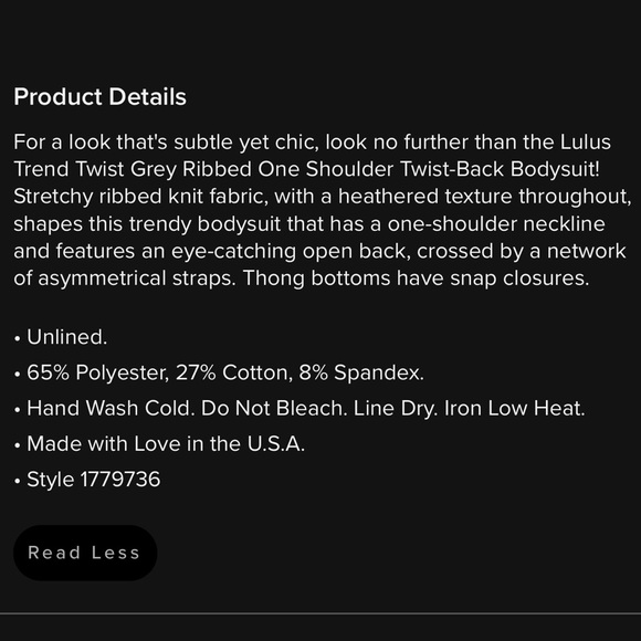 Lulu’s | Twist Back One Shoulder Bodysuit - Picture 9 of 9